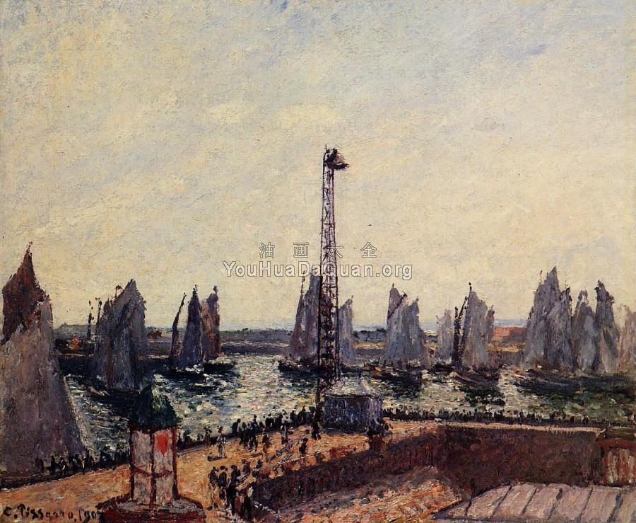 The Inner Port and Pilots Jetty, Le Havre - 卡米耶·毕沙罗